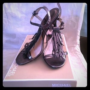 NIB - Michael Kors Gunmetal Grey Vienna Sandal